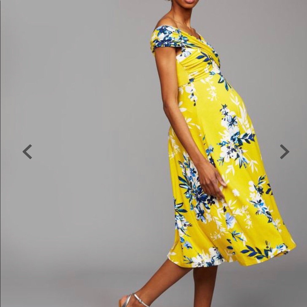 Off The Shoulder A-line Maternity Dress
